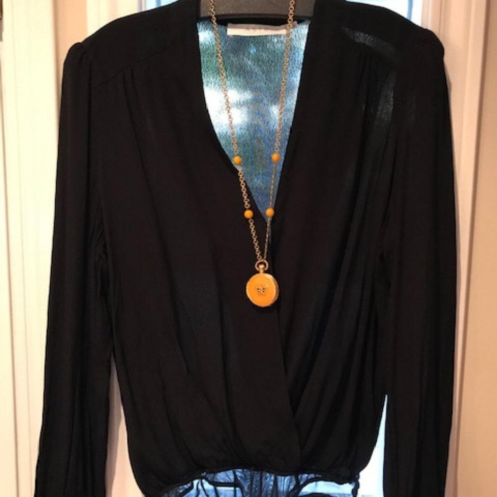 ASTR Viscose Bodysuit Roomy Top Long sleeve NWOT